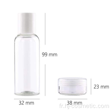 Bouteilles de voyage en plastique vides set 10pcs taille de voyage cosmétique preuve de fuite